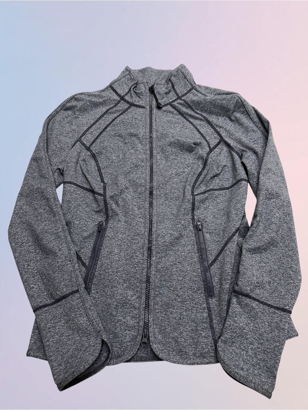 ZELLA Women’s Medium Gray / Purple Full Zip Sweatshirt Jacket
